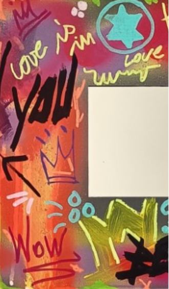 Miroir Pop Art - " Beautiful "