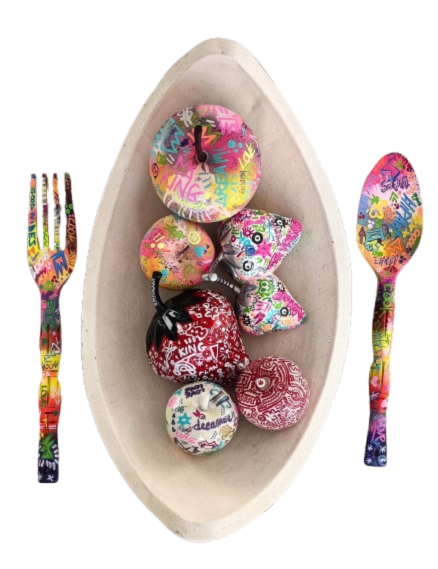 Sculpture murale Collection Dreamers - " Couverts XXL "