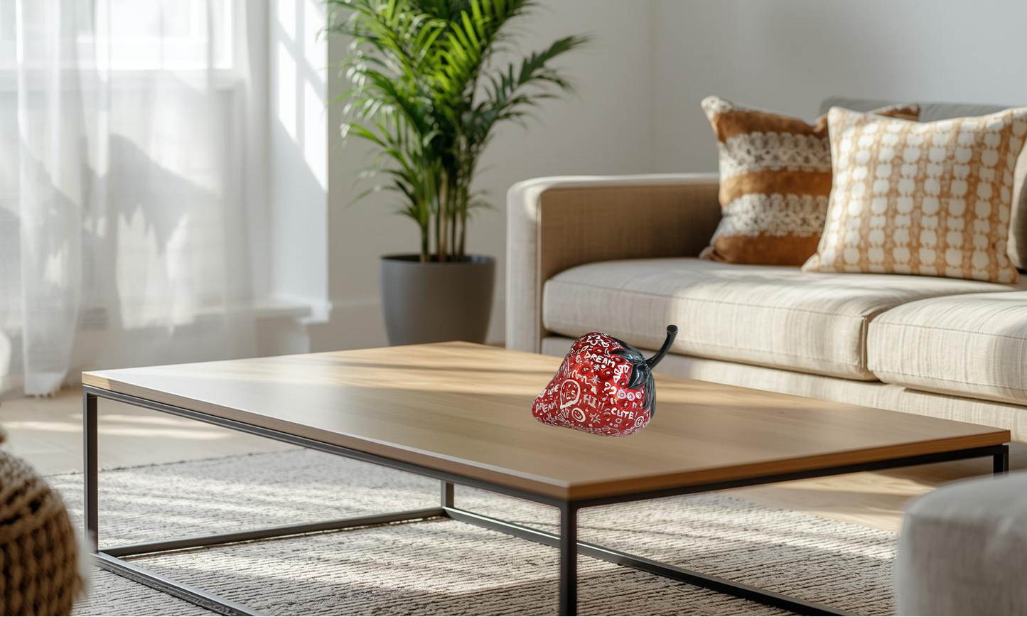 Sculpture Pop Art - Fraise Pop