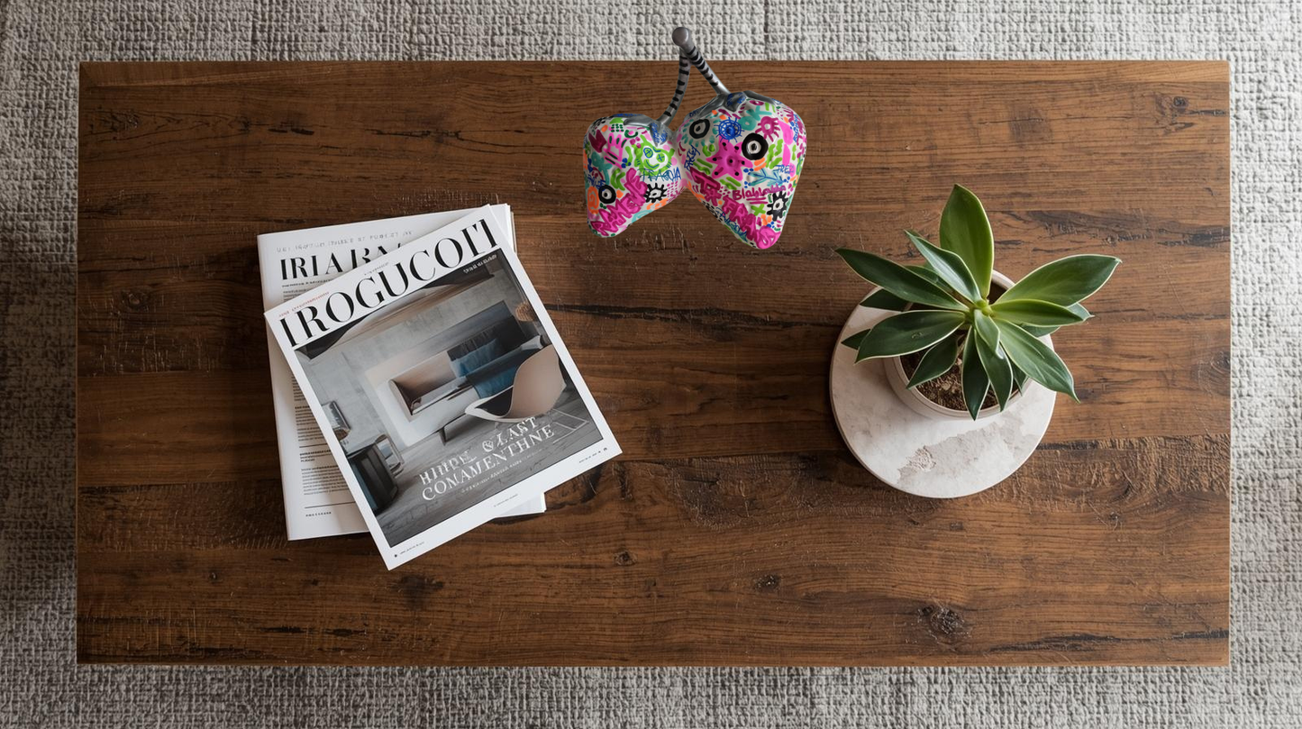 Sculpture Pop Art - Double Fraise Pop