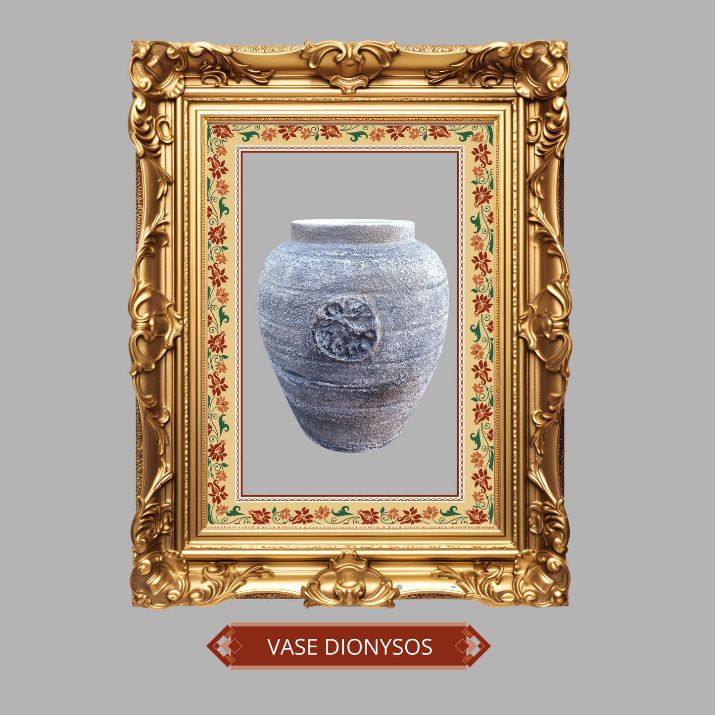 Vase Dionysos céramique aspect antique