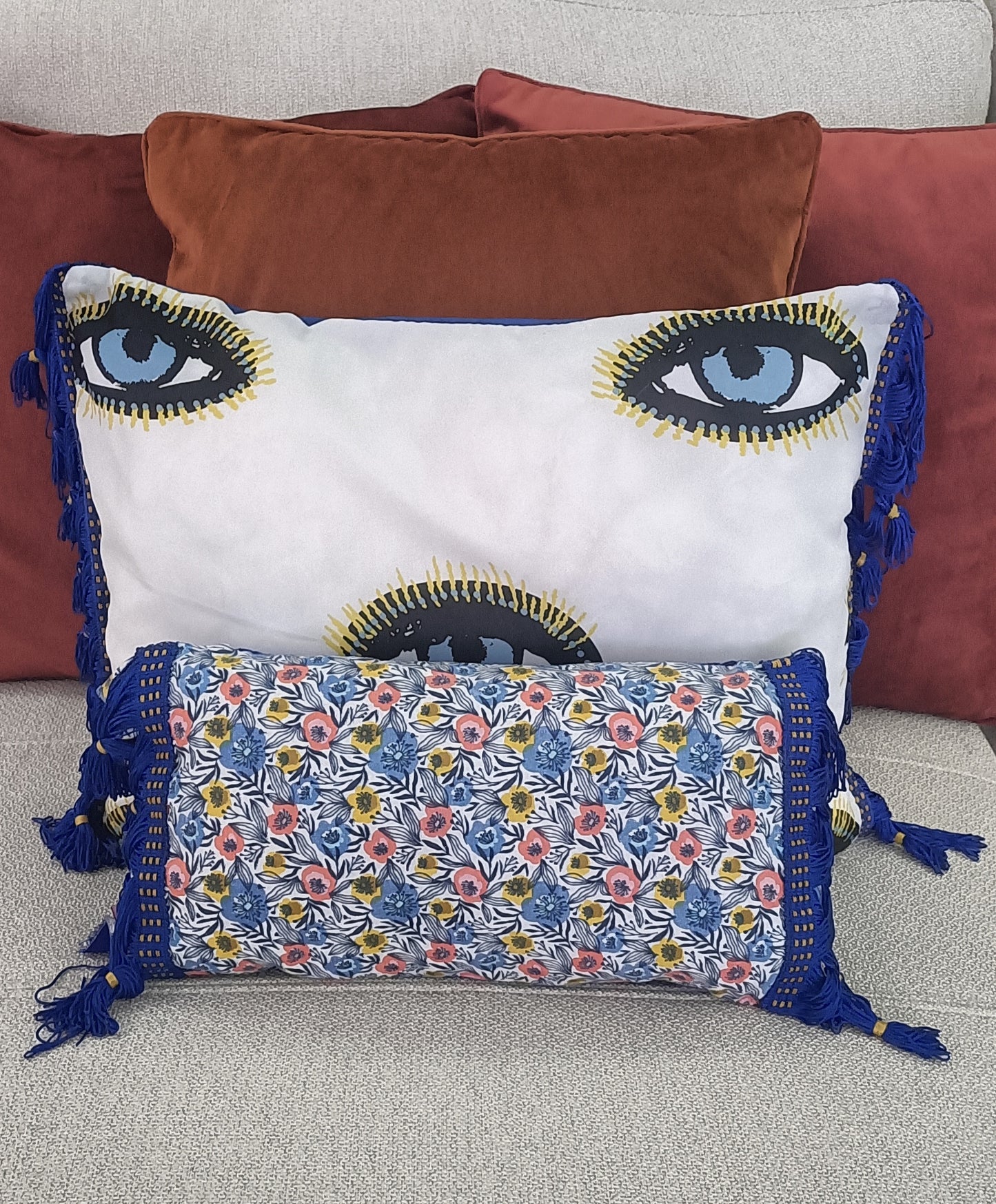 Coussin Œil Bleu & Bleu Klein