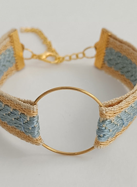 Bracelet Vintage Tempora - Bleu et Or