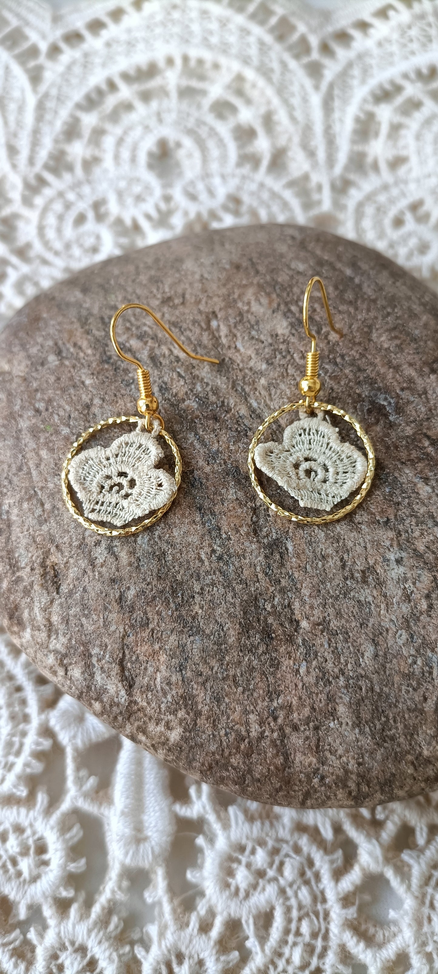 Boucles d'oreilles bohème dentelle