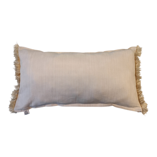 Coussin chic motifs floraux et rayures