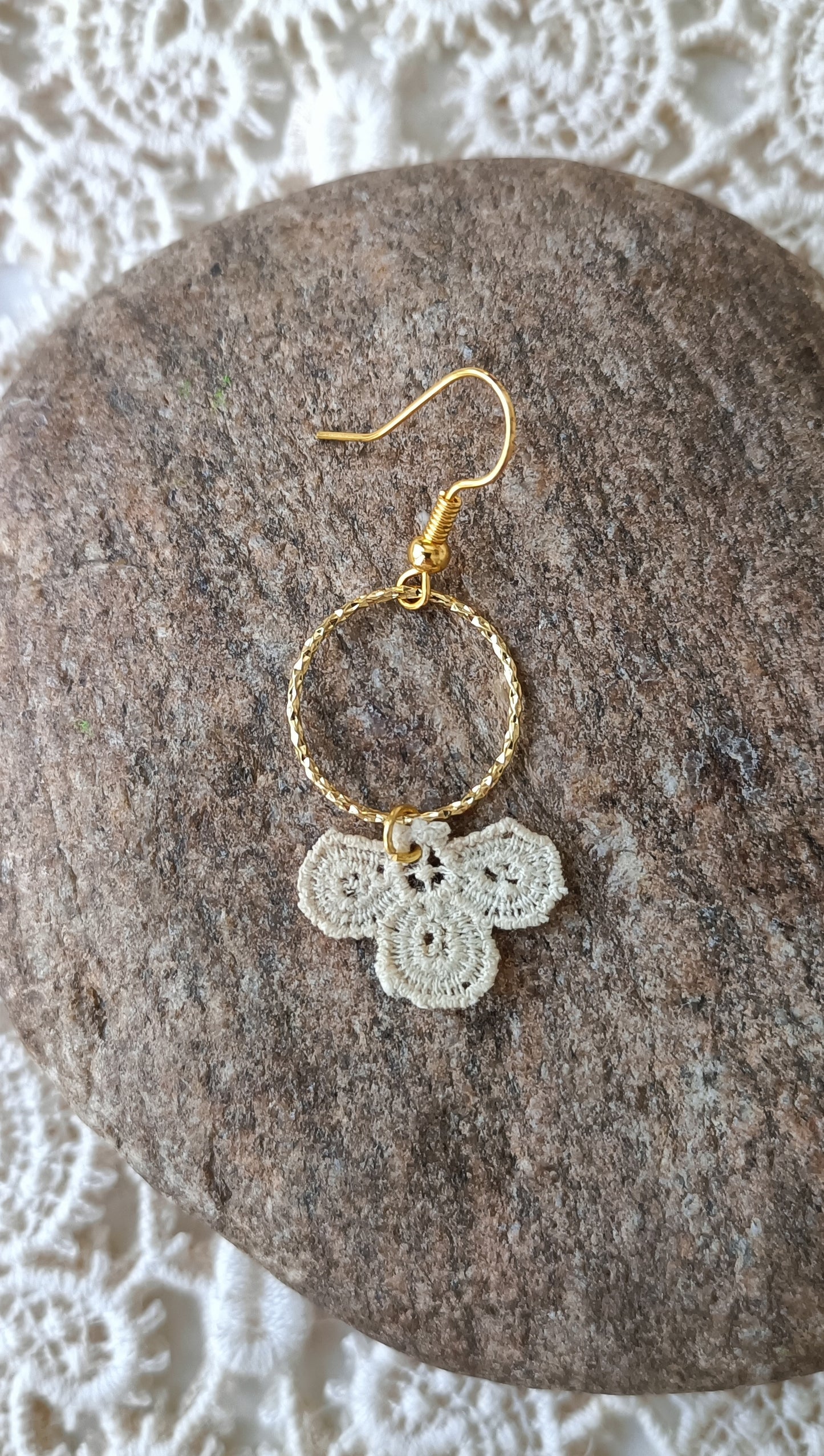 Boucles d'oreilles bohème dentelle