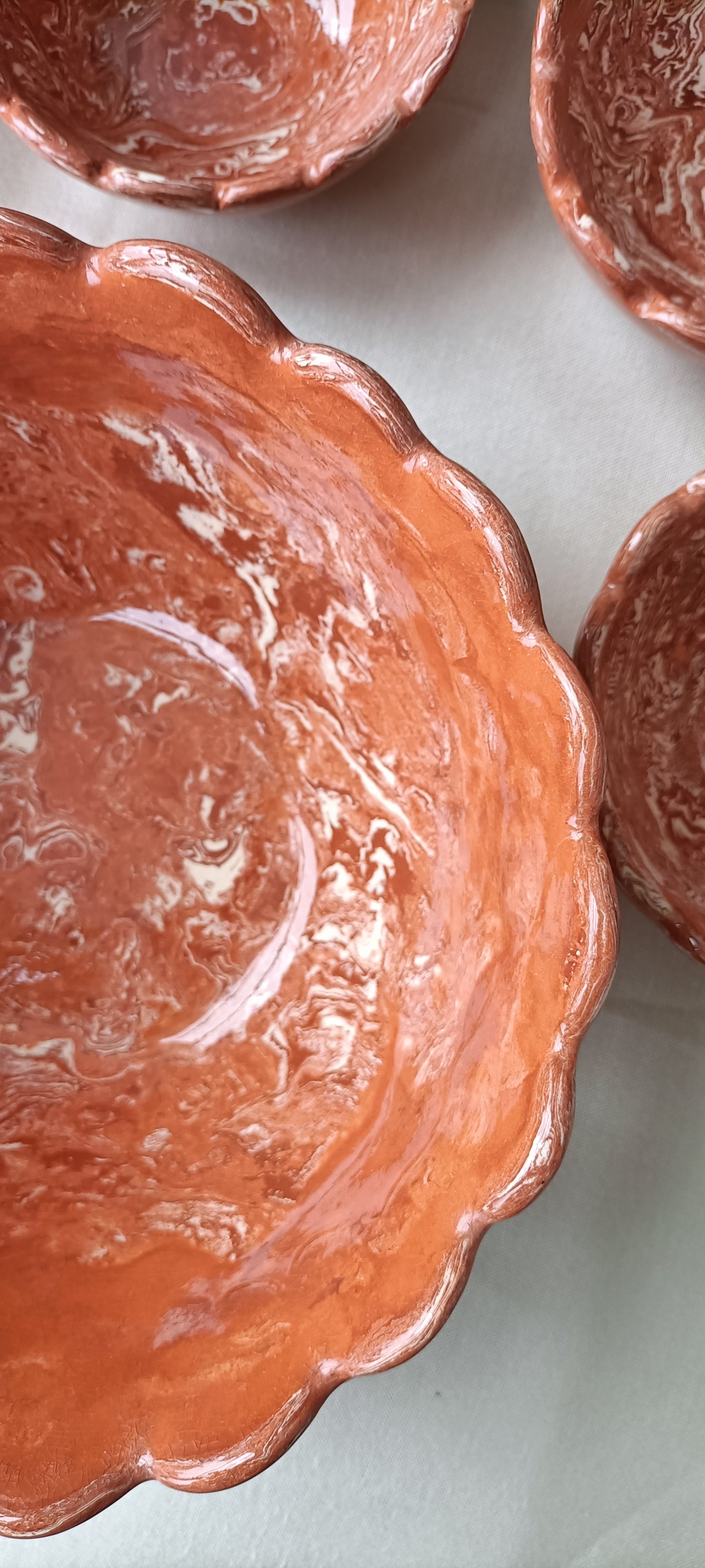 Saladier céramique marbré et émaillé