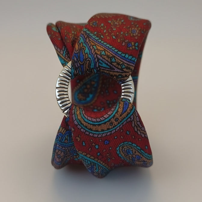 Bracelet 100% soie et son anneau design