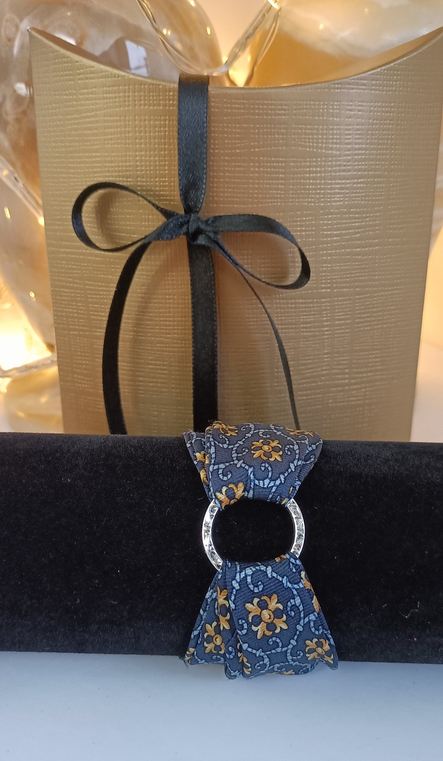 Bracelet 100% soie et son anneau design