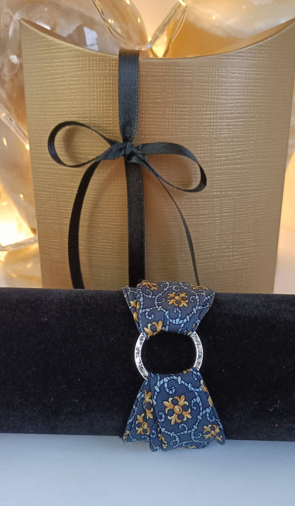 Bracelet 100% soie et son anneau design