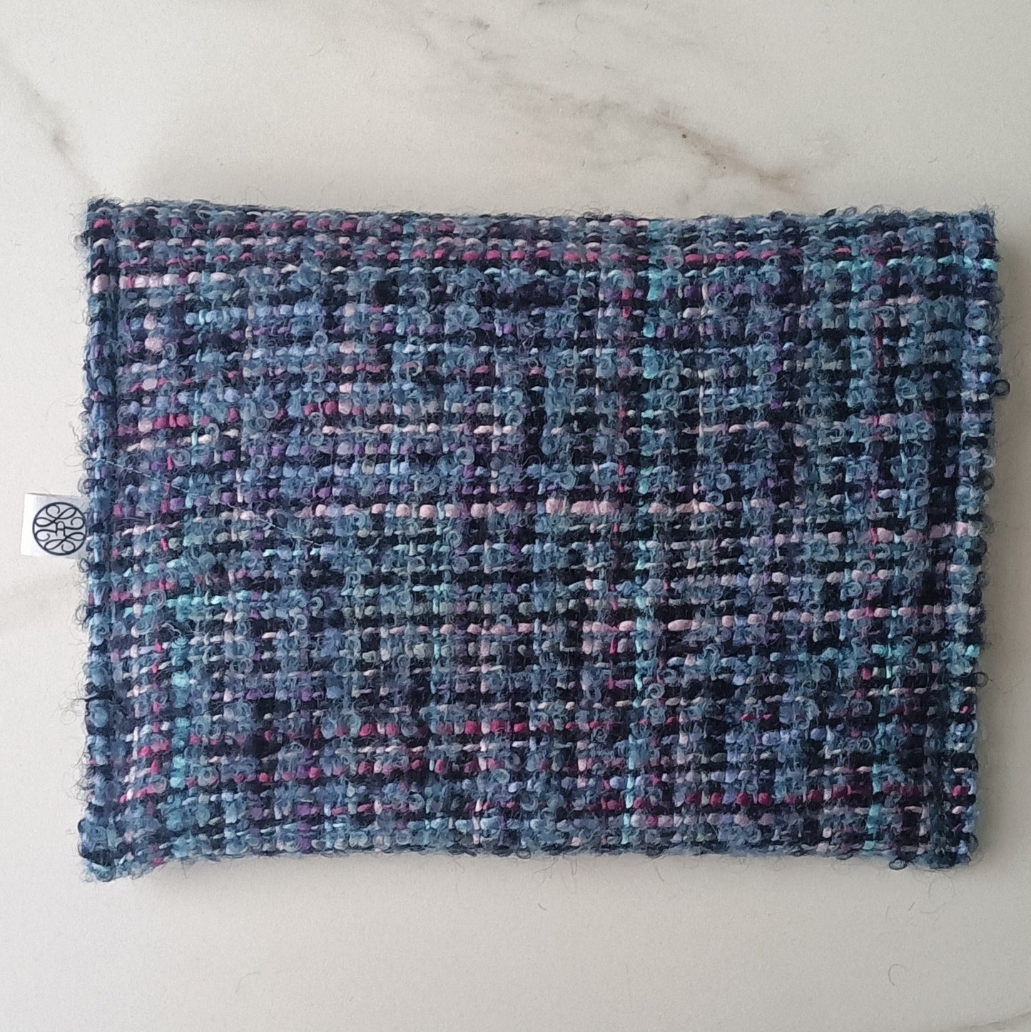Pochette de soirée en tweed et satin