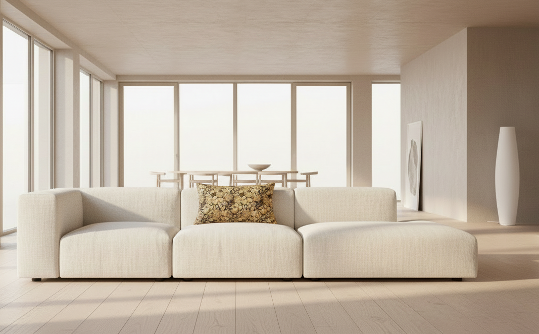 Coussin chic motifs floraux et rayures