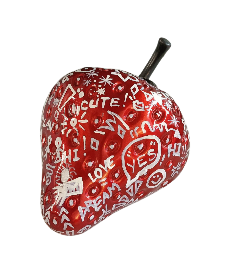 Sculpture Pop Art - Fraise Pop