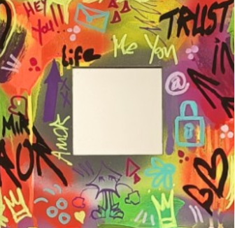 Miroir Pop Art - " Trust "