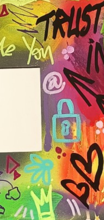 Miroir Pop Art - " Trust "