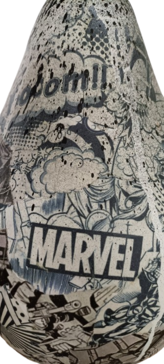 Sculpture Poire Pop Art – Édition BD Noir & Blanc