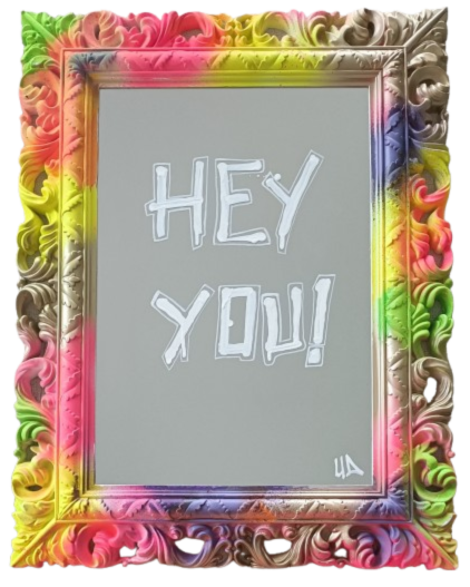 Miroir Pop Art - " Hey You ! "