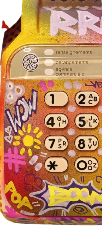 Sculpture Pop Art - " Hello - Téléphone Vintage "