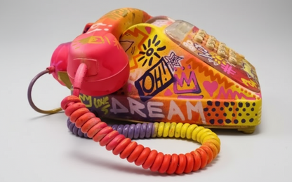 Sculpture Pop Art - " Hello - Téléphone Vintage "