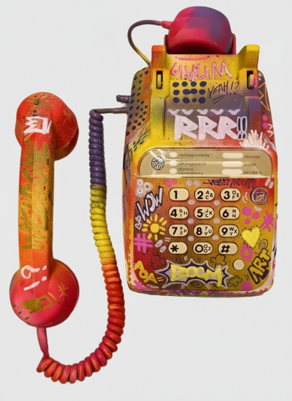 Sculpture Pop Art - " Hello - Téléphone Vintage "
