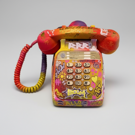 Sculpture Pop Art - " Hello - Téléphone Vintage "