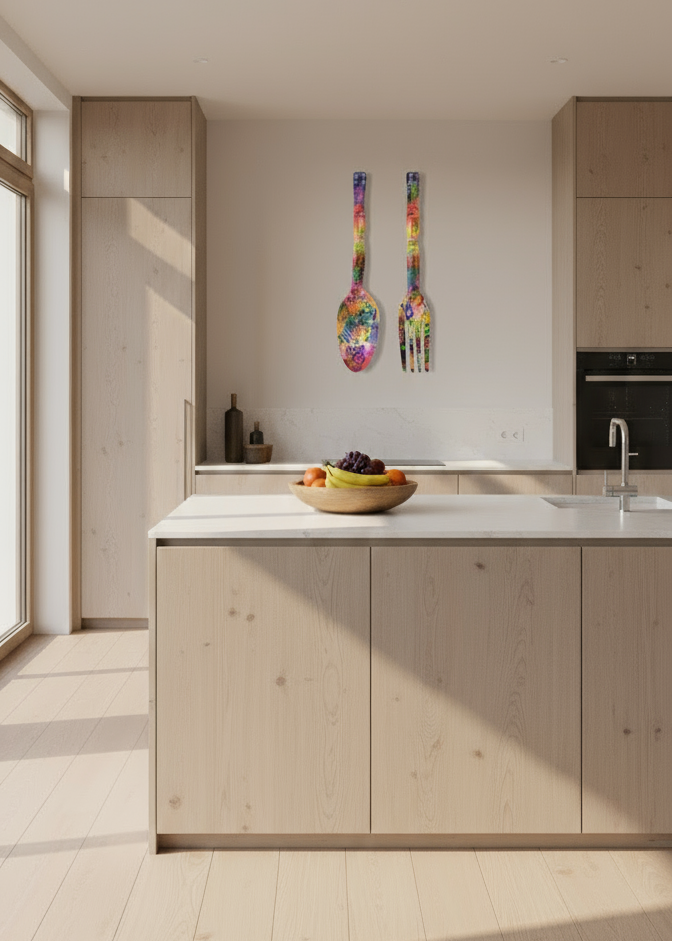 Sculpture murale Collection Dreamers - " Couverts XXL "