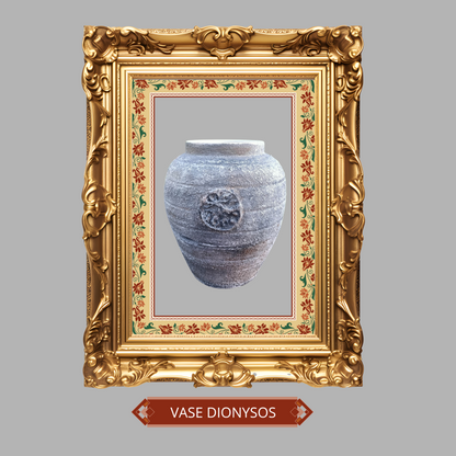 Vase Dionysos céramique aspect antique