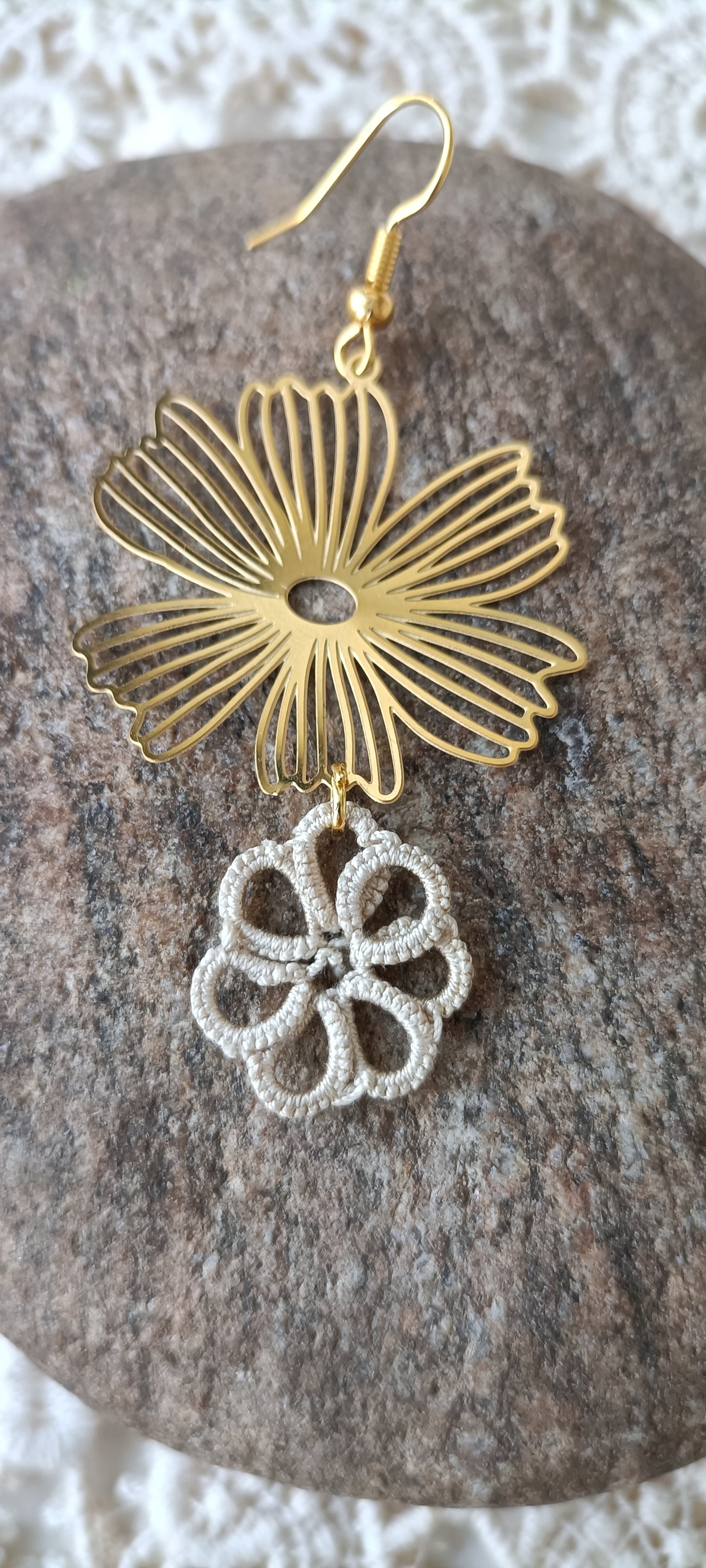 Boucles d'oreilles bohème dentelle