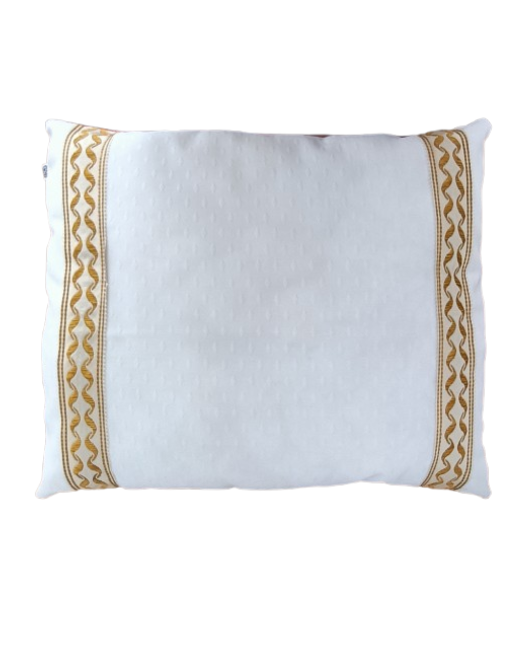 Coussin blanc et fleurs rouges