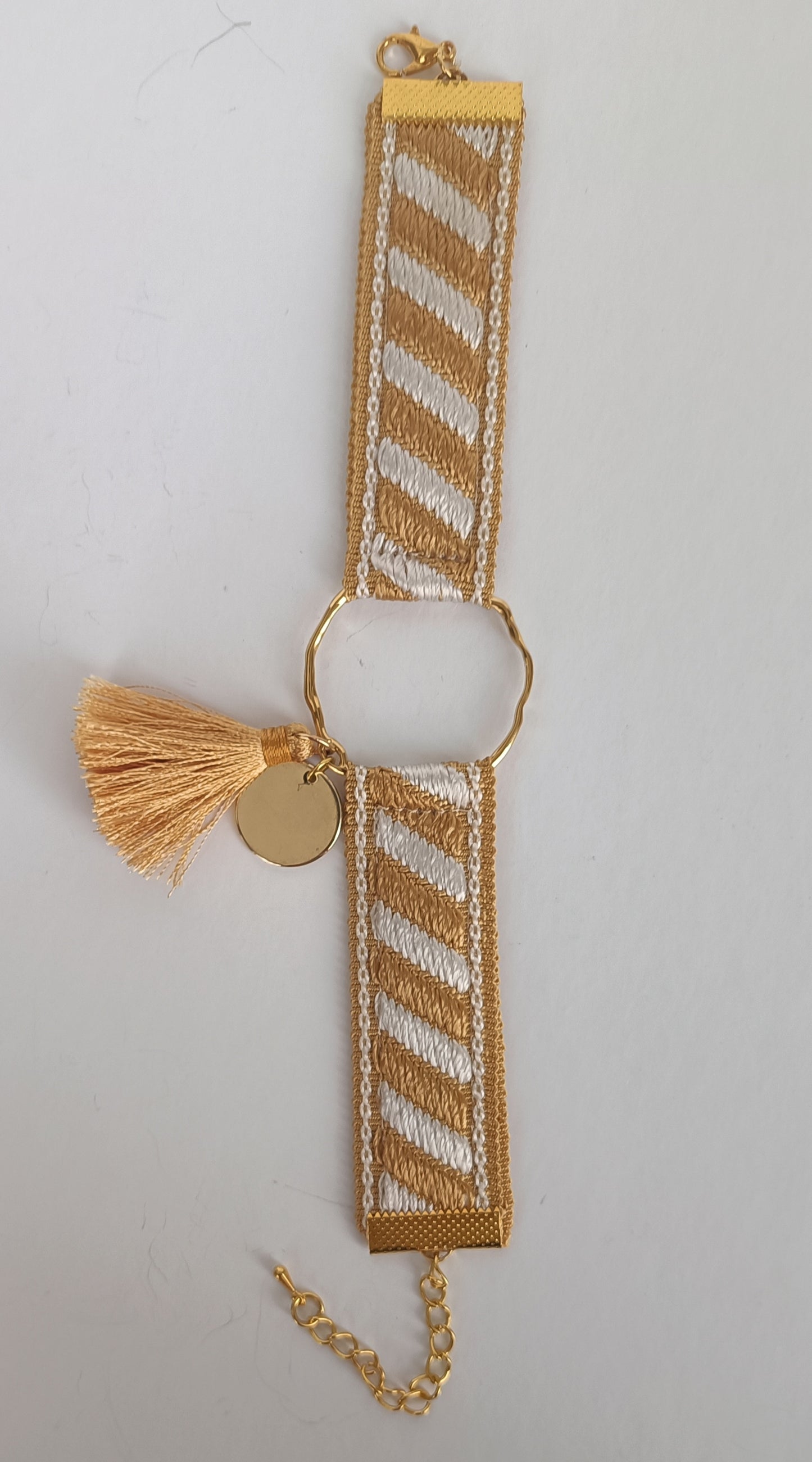 Bracelet Vintage Tempora - Beige/jaune doré