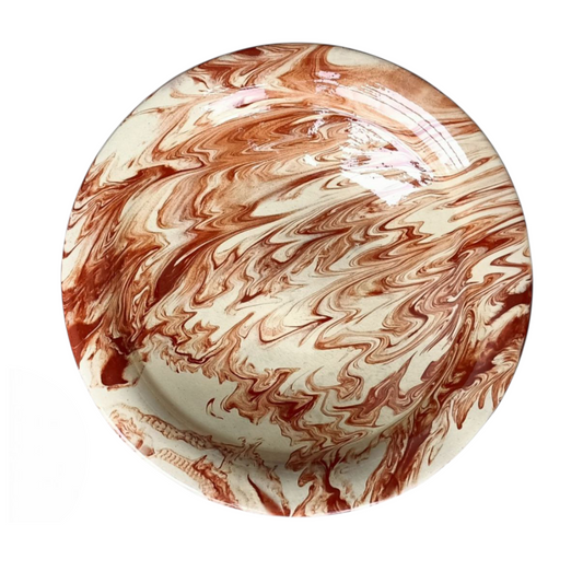 Grand plat céramique marbré