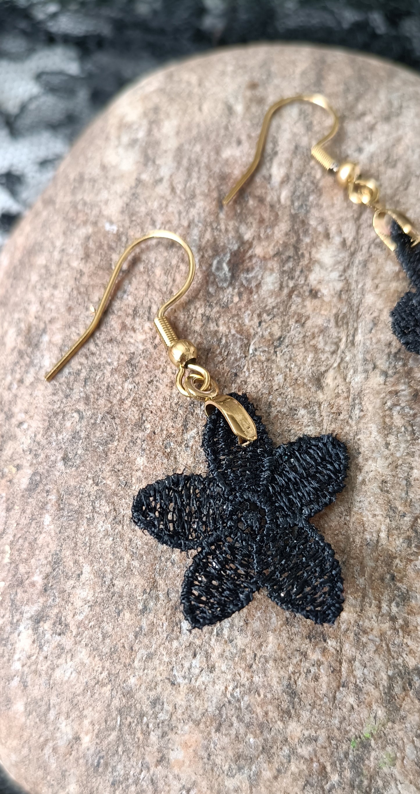 Boucles d'oreilles bohème dentelle ancienne