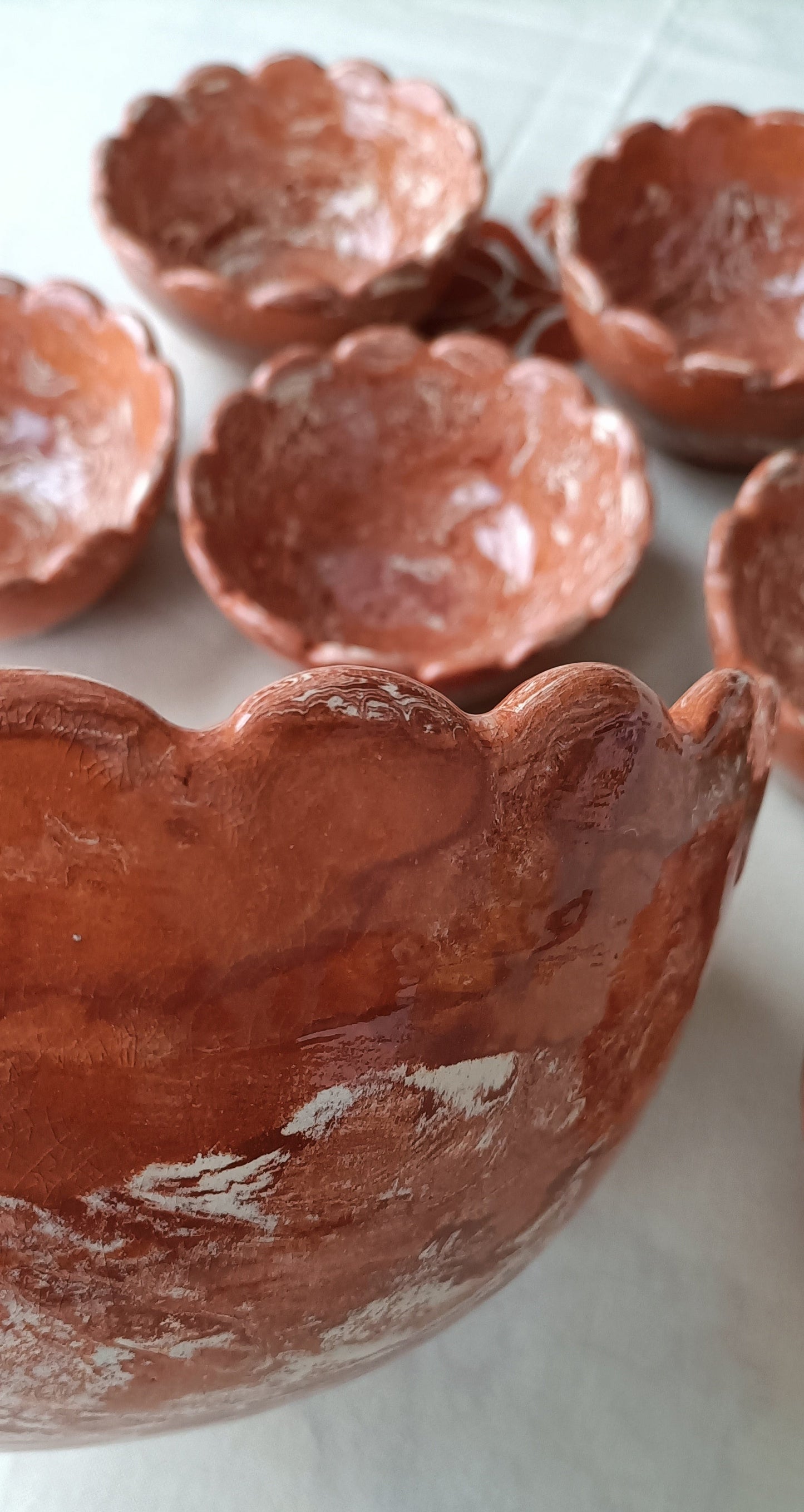 Bol en céramique marbré et émaillé