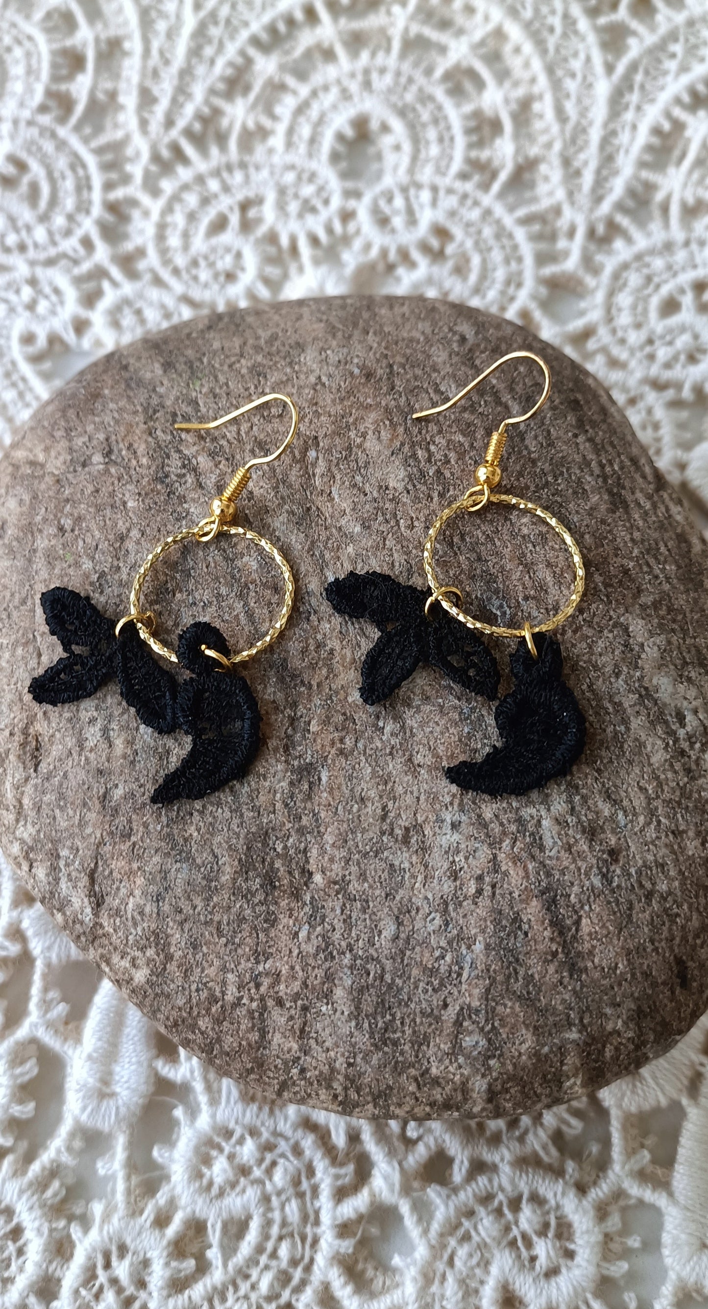 Boucles d'oreilles bohème dentelle