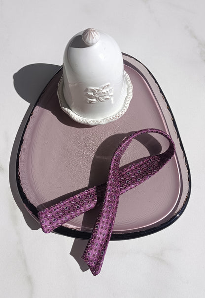Bracelet plaqué or & son ruban soie "Dolce Vita"
