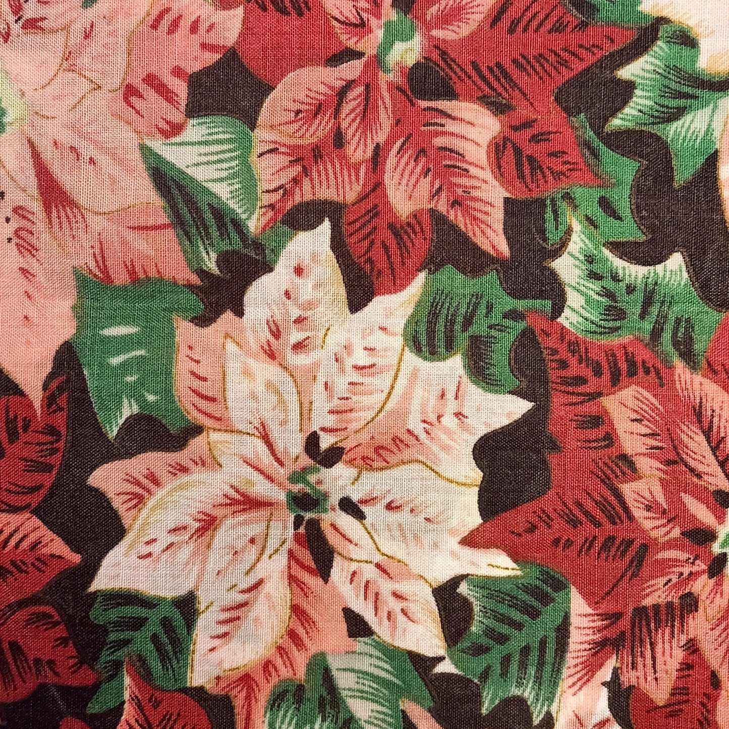 Nappe rectangulaire fleurie "Poinsettia"