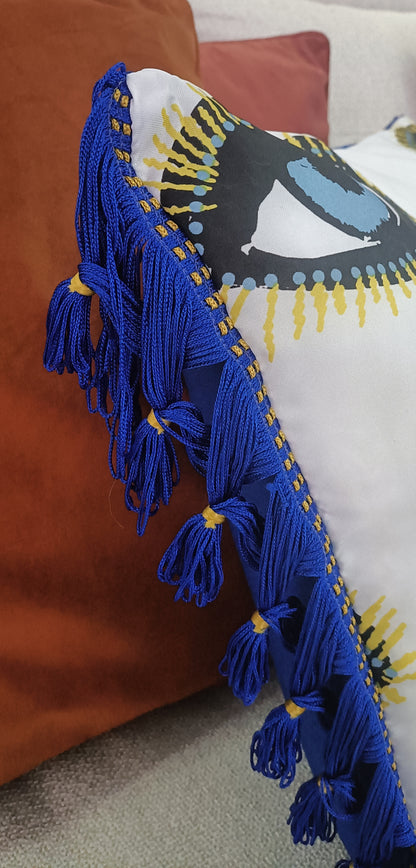 Coussin Œil Bleu & Bleu Klein
