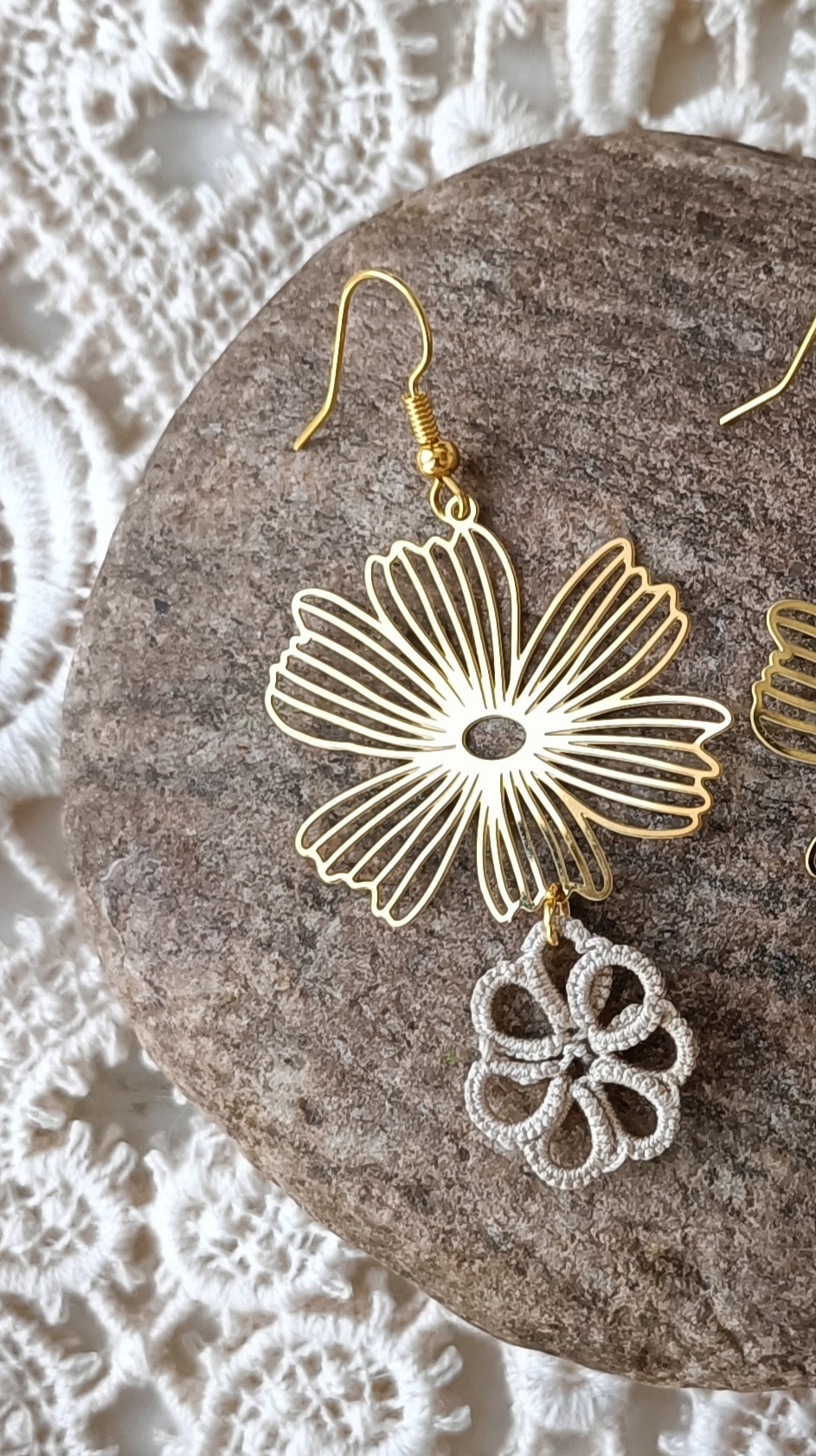 Boucles d'oreilles bohème dentelle