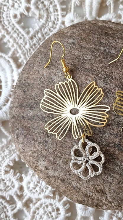 Boucles d'oreilles bohème dentelle