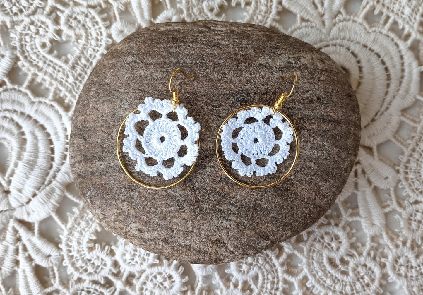 Boucles d'oreilles bohème dentelle