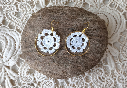 Boucles d'oreilles bohème dentelle