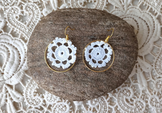 Boucles d'oreilles bohème dentelle