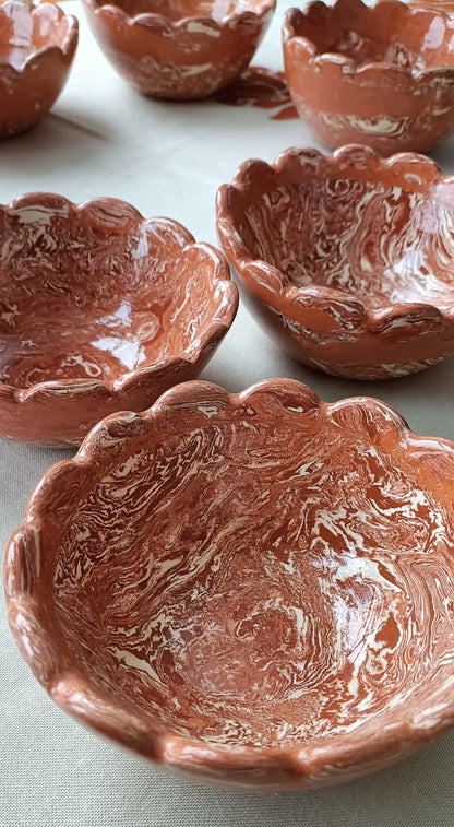 Bol en céramique marbré et émaillé