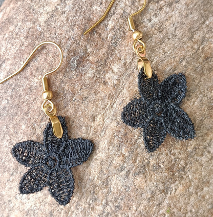Boucles d'oreilles bohème dentelle ancienne