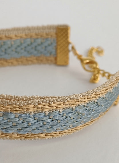 Bracelet Vintage Tempora - Bleu et Or