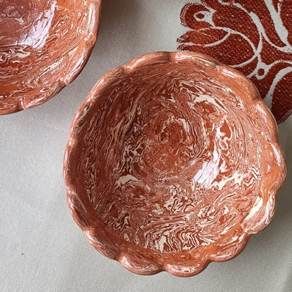 Bol en céramique marbré et émaillé