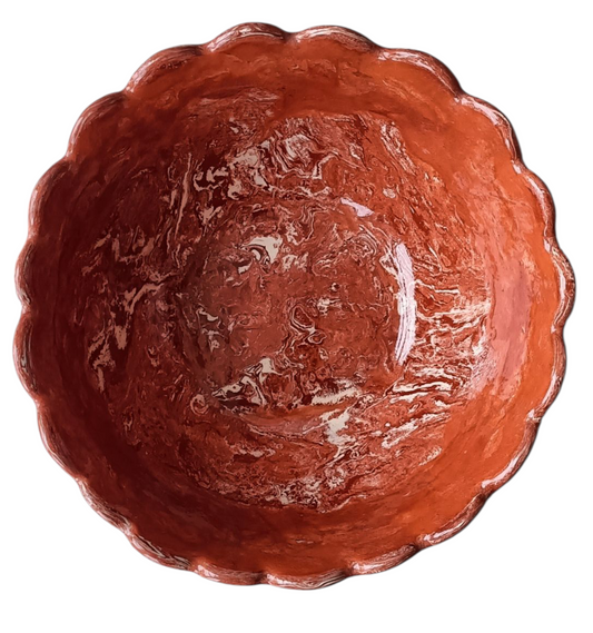 Saladier céramique marbré et émaillé