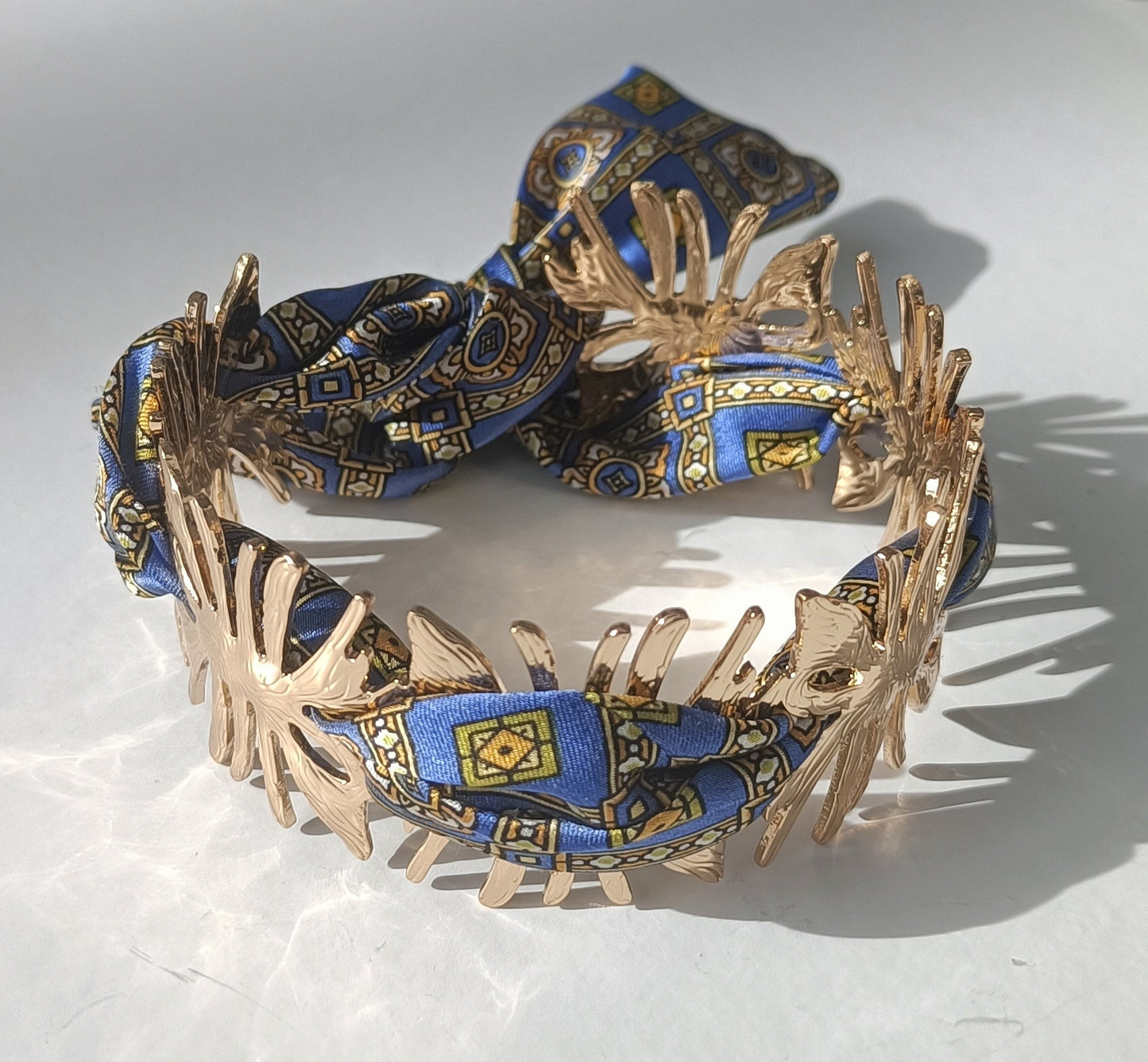 Manchette soleil GM dorée - Ruban 100% soie