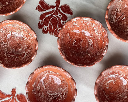 Bol en céramique marbré et émaillé