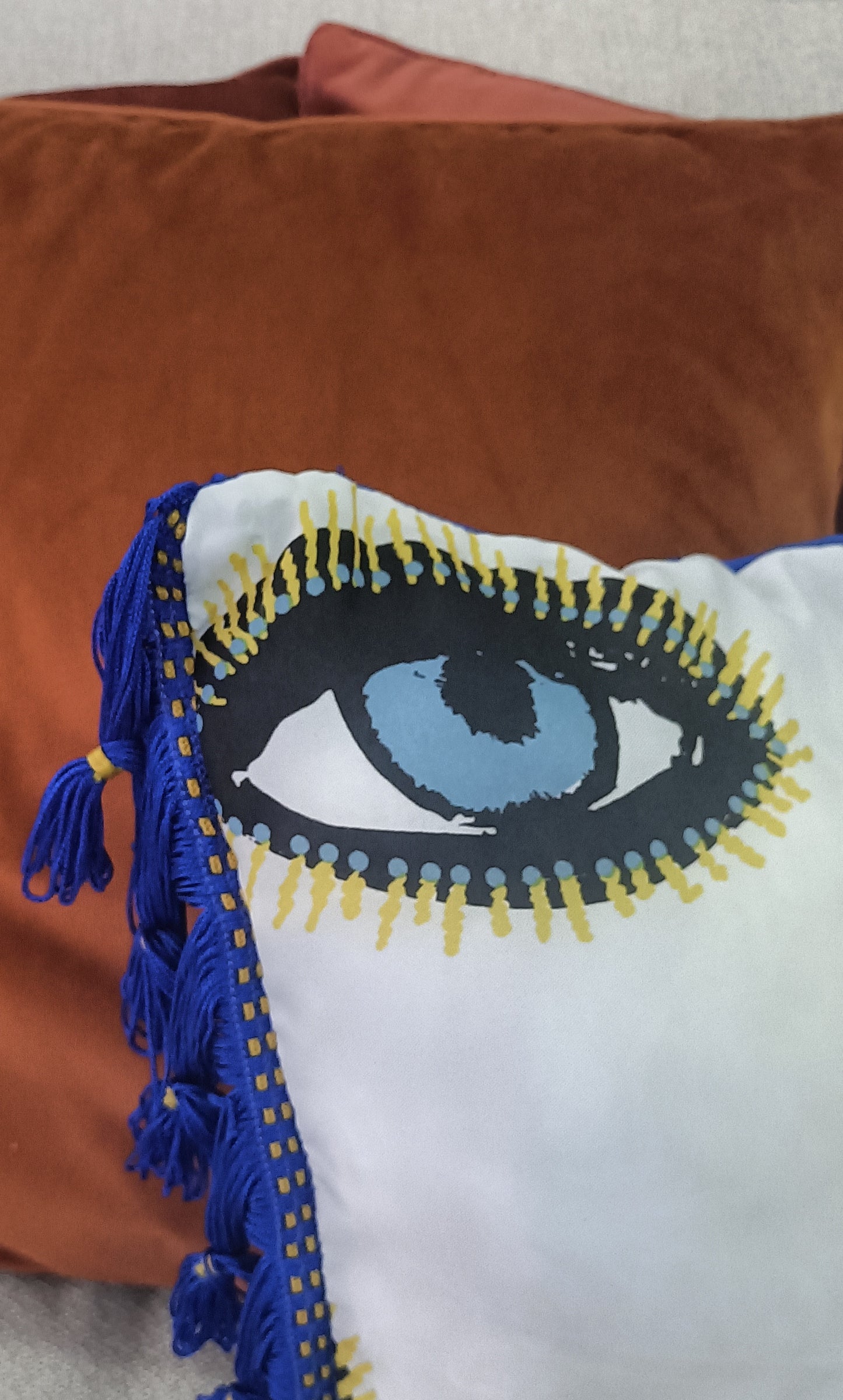 Coussin Œil Bleu & Bleu Klein